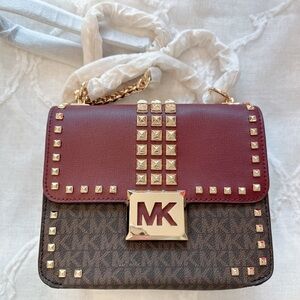 NWB Michael Kors Sonia Small Crocodile  Shoulderbag Studded